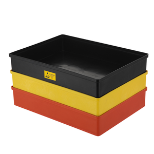 3w-9805109-2 320*235*58mm linh kiện điện tử bao bì khay cao sạch vật liệu chống tĩnh điện <span class=keywords><strong>ESD</strong></span> dẫn điện khay nhựa - Product Image 1