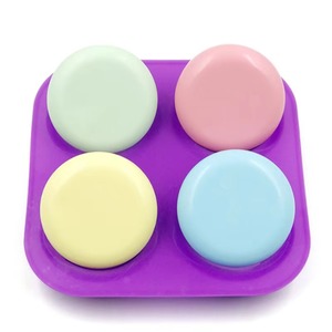 High Quality 4 Cavity Round Silicone <b>Soap</b> Molds Non Toxic Handmade <b>Soap</b> Making Molds For Kitchen Paradise DIY <b>Soap</b> Craft - Product Image 5