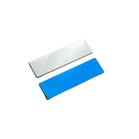 Badge nominatif vierge en acier inoxydable couleur miroir, vente en gros, pas cher, compatible laser et impression de logo