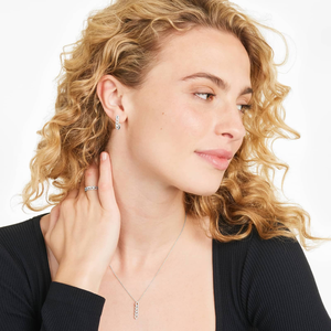 Timeless Women's Link Chain <b>Necklace</b> with Moissanite Brilliant Sparkle in <b>Solid</b> 925 <b>Silver</b> for Party Occasions - Product Image 5