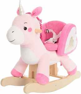 Style européen enfants rose poupée <span class=keywords><strong>animal</strong></span> en peluche cheval jouet cheval à <span class=keywords><strong>bascule</strong></span> chaise pour bébé - Product Image 2