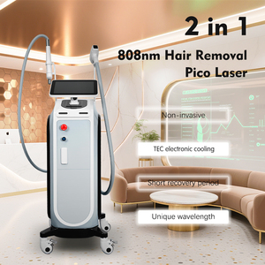 เครื่องมือความงาม 2in1 แบบกำหนดโลโก้เองได้ พร้อมระบบทำความเย็น TEC Sapphire ไดโอดกำจัดขน กำจัดเม็ดสี กำจัดรอยสักด้วย Picosecond สำหรับร้านเสริมสวย - Product Image 2
