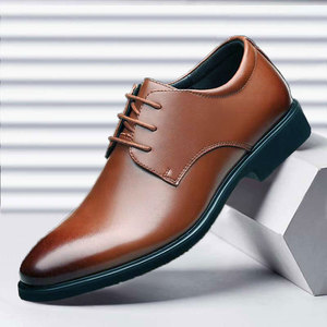 Nuevos Zapatos de Cuero PU de Negocios para Hombre, Modernos y de Alta Calidad, Zapatos Casuales Retro Británicos para Hombre - Product Image 5