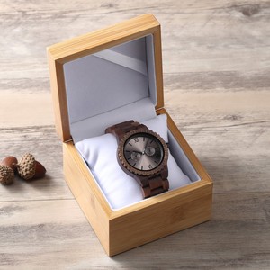 Ys5551b nam retro ngày gỗ Đồng hồ đeo tay thủ công Trọng lượng nhẹ đường sắt Tie con trỏ phong cách đơn giản thời trang Lịch Sử loạt - Product Image 3