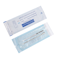 Kantong Sterilisasi Segel Sendiri CLEAN DENTAL Biru 90*260mm Perekat Sendiri Bersertifikat CE 510K Kelas I Peringkat Filter 99%