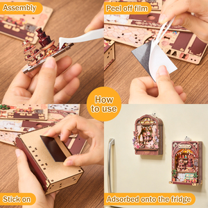 Kit DIY Aimant de Réfrigérateur Miniature en Bois Écologique pour Décoration Créative de la Maison, Vente en Gros, MOQ Faible - Product Image 3
