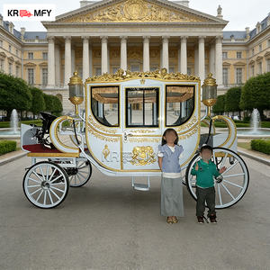 Carruaje Eléctrico de Princesa Cenicienta, Carruaje de Lujo para Turismo con Capacidad para 4-6 Personas y Neumáticos de Goma Sólida - Product Image 4