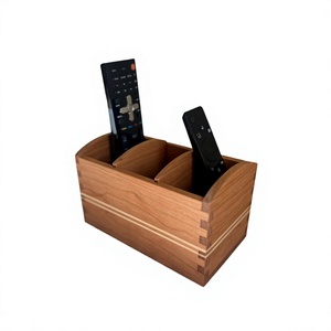 Handmade Modern Wooden <b>Remote</b> Control Organizer Stand with 5-Layer Storage Compartments for Desktop Use - Product Image 6