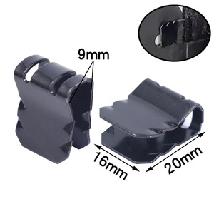 Mudguard <b>Buckles</b> 10Pcs Black U Shaped Metal <b>Clips</b> For Car Repair And Replacement - Product Image 2