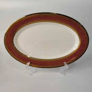 Élégant bol d'assiette en céramique à clé grecque plaqué or rétro pour banquet <span class=keywords><strong>chinois</strong></span> affichage à la maison - Product Image 4