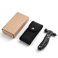 Marteau multifonction en aluminium 12 en 1 - Outil de survie miniature multifonctionnel pour le camping 260g/320g