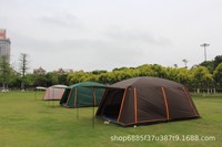 Équipement de camping haut de gamme, tente imperméable à double couche pour l'été, deux chambres, salon, 3-6-12 personnes, grande tente en tissu Oxford 2000-3000 mm