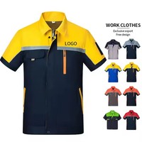 Uniforme de Trabajo de Alta Calidad para Reparación de Automóviles, Transpirable, Práctico, de Manga Corta, con Logotipo OEM, para Verano