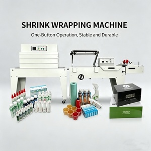 Machine d'emballage semi-automatique à barre en L <span class=keywords><strong>pour</strong></span> film rétractable, idéale <span class=keywords><strong>pour</strong></span> l'alimentation, les produits chimiques, les cigarettes, les vêtements, le film plastique et les feuilles métalliques – Moteur, composant clé - Product Image 1