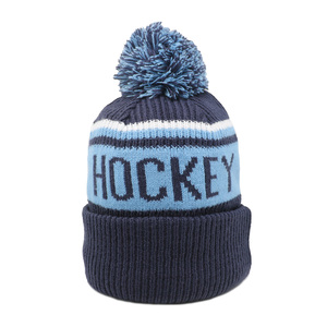 Hot Mùa Đông Ấm Áp Tùy Chỉnh Acrylic Dệt Kim Jacquard Thêu Vá Logo Toques Pom Pom Đan Bobble Beanie Hat Cho Nam Giới Phụ Nữ - Product Image 5