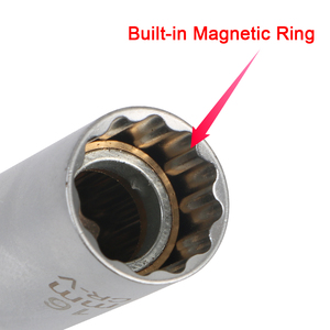 1 cái 14 mét với Magnetic tường mỏng Spark cắm ổ cắm 12 góc linh hoạt ổ cắm cờ lê sửa chữa xe công cụ - Product Image 5