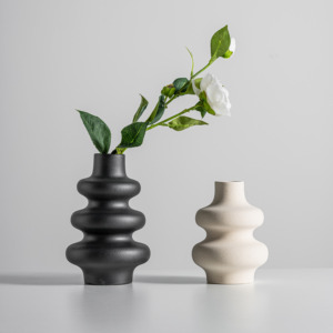 Vases ronds décoratifs de style européen trompette vase en céramique pour la décoration intérieure - Product Image 6