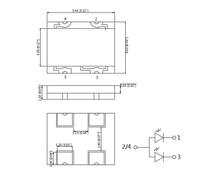 ZHIDINGLED SMD4154 Diode LED rouge à double photo diode, performance stable, vitesse de réponse rapide, forte résistance aux interférences, certifié RoHS
