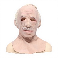 Masque de tête de vieil homme aux cheveux jaunes pour Halloween, masque en latex drôle et effrayant pour cosplay, CH-E018 Factory