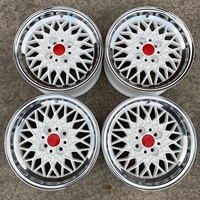 Velg Alloy Tempa 2 3 Piece Model Vintage Silver Machined Lip Kustom untuk BMW E30 E36 VW Golf Porsche 911 Model Y
