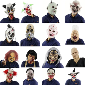 Mascarilla de látex para Halloween, máscara de Horror para fiesta, disfraz de Cosplay con chaleco, cubierta facial de látex realista - Product Image 2