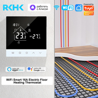Termostato Inteligente WiFi RKHK Tuya para Caldera de Gas, Control de Temperatura para Calefacción por Suelo Radiante, Compatible con Alexa y Google Voice, 110-240V