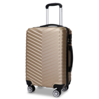 Ensemble de bagages personnalisé en usine, 5 pièces, coque rigide en ABS, serrure de sécurité, roues pivotantes, bagages à main, valise de voyage, sacs de voyage