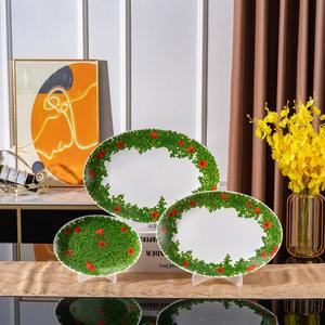 Ensemble de 3 assiettes à poisson en porcelaine fine de style américain de haute qualité - Nouveau design non toxique pour la vaisselle de mariage - Product Image 3