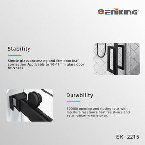 Sistema di Porte Scorrevoli in Vetro Temperato per Doccia con Accessori in Acciaio Inox dal Design Moderno - Product Image 4