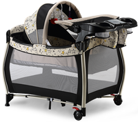 Lit de voyage portable moderne en métal pour bébé, berceau cododo, lit pliant, grand parc pour enfants, lit bébé détachable pour chambre d'enfant à domicile