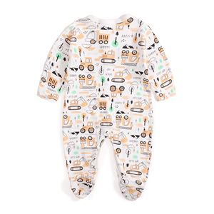 Pigiama per Neonati RTS, Morbido ed Ecologico, Unisex, Motivo Animalier, Manica Lunga, Chiusura con Bottoni, Lavorato a Maglia 190g - Product Image 3