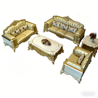 Ensemble de canapés sectionnels de style européen moderne et luxueux avec revêtement en tissu rembourré en éponge pour la décoration de salon