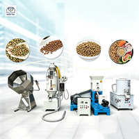 Ligne de production d'aliments pour animaux de petite taille, machine à fabriquer des croquettes pour chiens et chats, 30-150 kg/h, 1-20 mm, 5,5-15 kW, prix d'usine