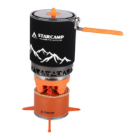 STARCAMP 1800ml Système de cuisson pour le camping en plein air Randonnée Fastboil Jet Cooker Cuisinière à gaz Brûleur à gaz avec pot Backpacking Stove