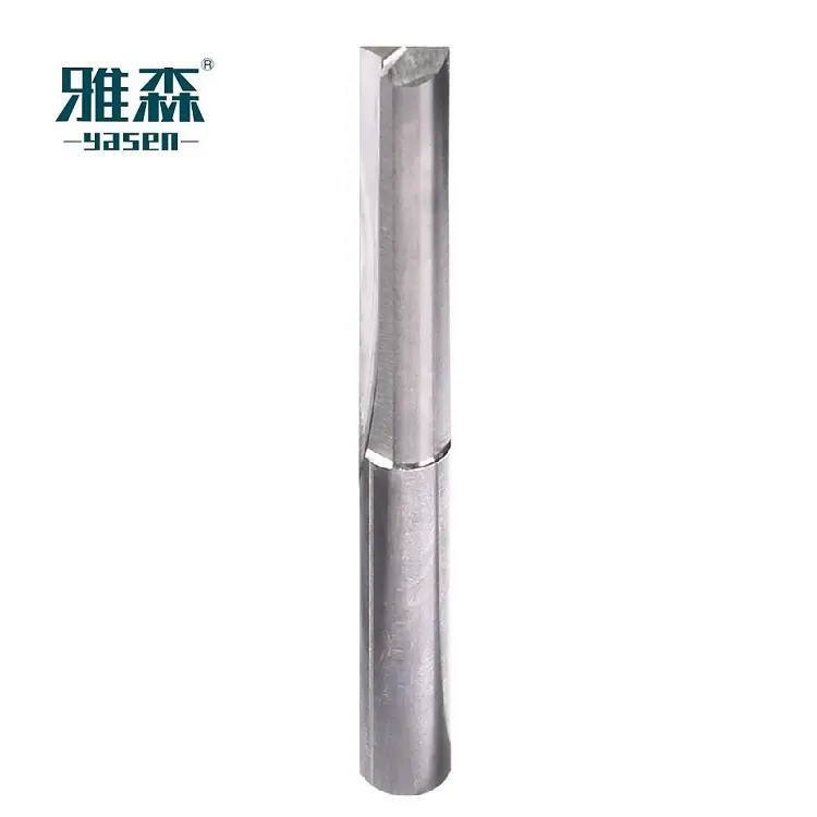 Yasen CNC Machine 2 flutes Solid Carbide Milling Cutter grooving Straight End Mill for wood