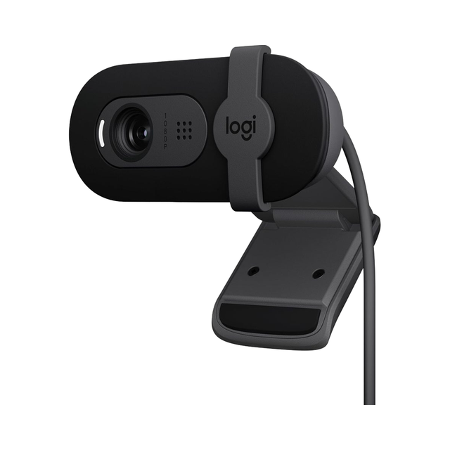 Logi-tech Brio 101 Full HD 1080p Webcam Auto-Light Balance Built-in Mic Privacy Shutter USB-A for Teams Google Meet CMOS Image