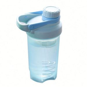 Shaker de protéines minimaliste 500 ml en stock usine, avec gobelet à boire directement, étanche, compatible lave-vaisselle, logo personnalisé, fitness - Product Image 1