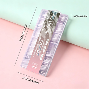 Puntas de Uñas Postizas Ovaladas Cortas de ABS, 600 Piezas, Ultrafinas, Semi-Mate, Sin Necesidad de Pulir, para Extensión de Uñas Francesas Cuadradas - Product Image 5