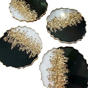 Resin Art <b>Table</b> <b>Coasters</b> – Unique Gift for Home Lovers Premium Epoxy <b>Coaster</b> Set – Stylish Dining Accessories - Product Image 1