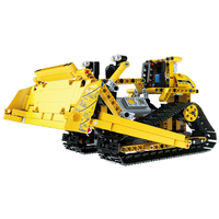 Blocs de construction Bulldozer de machines de construction de King de moule 13015 RC Brique de voiture de chargeur pour le jouet de constructeur d'enfants