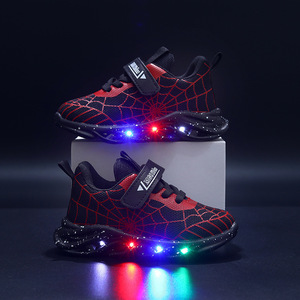<span class=keywords><strong>Scarpe</strong></span> Sportive Casual per Bambini, Modello Spider-Man con Luci LED, Chiusura in Velcro, Nuovo Modello per 1-6 Anni, Unisex - Product Image 3