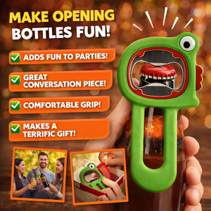 Abridor de Botellas de Silicona con Diseño de Rana, Abridor de <span class=keywords><strong>Cerveza</strong></span> con Forma Personalizada, Patrón Animal, para Fiestas, Bares, Regalo Premium, Directo de Fábrica - Product Image 2