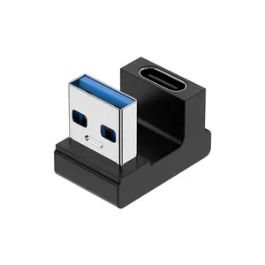 Переходник USB 3,0 OTG с USB на TYPE C, переходник с углом поворота 90 градусов, переходник «штырь-гнездо» с U-образным адаптером «гнездо-гнездо» USB на USB