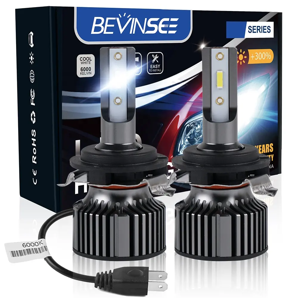Bevinsee 60W 6000K High Low Beam H7 LED Headlight Bulbs For Volkswagen GTI Golf 2018-2019