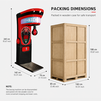 Machine de boxe électronique à monnayeur avec éclairage LED néon et pointage, pour usage commercial en centre commercial, vente en gros