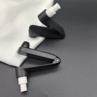 Clip antivol EAS pour soutien-gorge, étiquette rigide, aiguille invisible, système RF 58kHz, utilisation en supermarché, détection jusqu'à 1,5m, verrouillage à trois boules, ABS