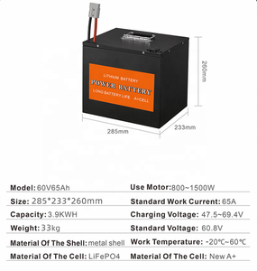 Заводская цена 48V 60V 72V 50AH 65AH литий-ионный аккумулятор для трехколесных пассажирских автомобилей с электрическим аккумулятором - Product Image 2