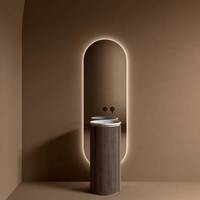 Smart Frameless Oval LED Bathroom Mirror with Handmade Modern Design Wall Mountable Copper Free Silver Glass