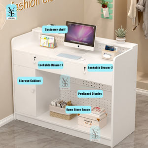 <span class=keywords><strong>Comptoir</strong></span> moderne et simple pour caissier, salon de beauté, réception, magasin mobile ou réception-pour petits magasins en bois - Product Image 4