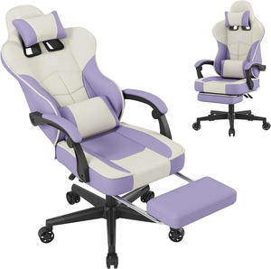 OEM ODM Buen Precio Fabricación de cuero Cadeira Gamer Silla de juego favorable Silla barata para <span class=keywords><strong>PC</strong></span> de juegos con reposapiés - Product Image 2